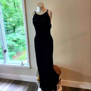 Vintage Alchemy Black Sz 6 Velvet High Neck